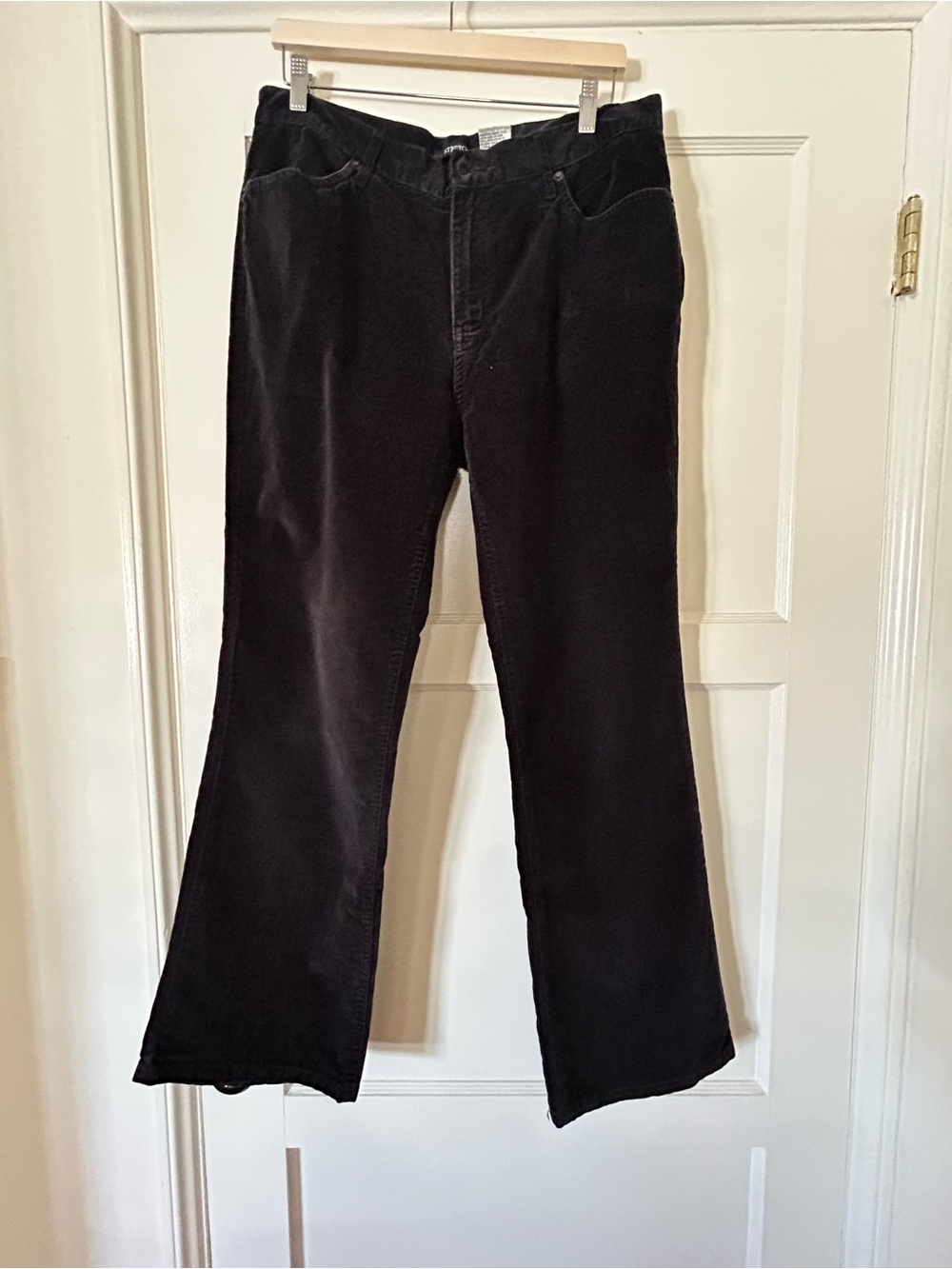 BILL BLASS Deep Blue Corduroy Wide-Leg Jeans